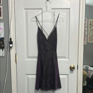 Purple Sundress with Spaghetti Straps